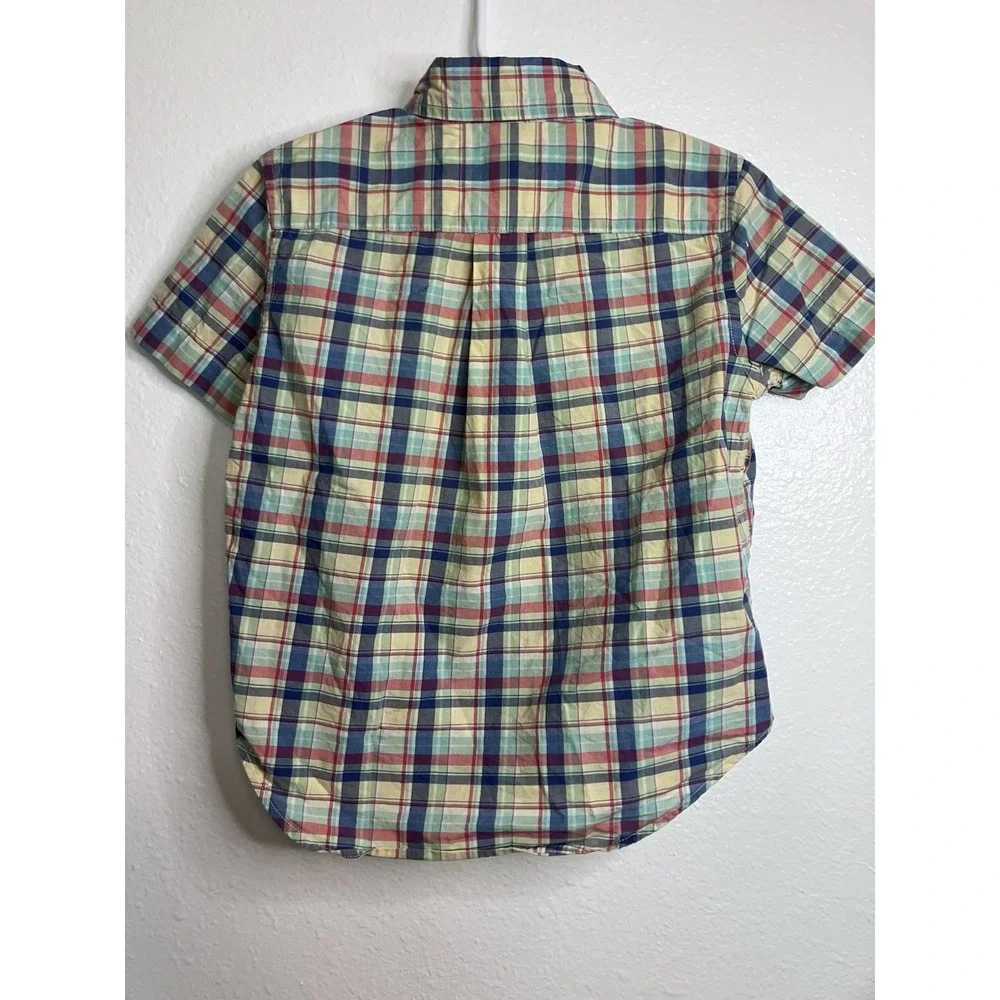 Ralph‎ Lauren Boys Size 4T Button Down Shirt Multicolor Plaid Preppy SUMMER Pony